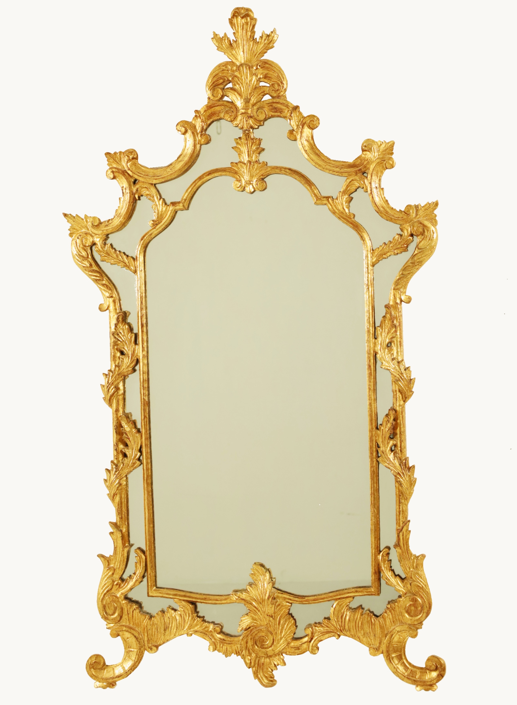 Appraisal: ITALIAN CARVED GILTWOOD BAROQUE STYLE MIRROR Italian carved giltwood Baroque