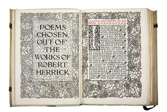 Appraisal: HERRICK Robert Poems chosen out of the works Hammersmith Kelmscott