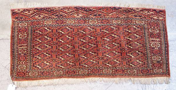 Appraisal: A Turkoman rug size approximately ft x ft in