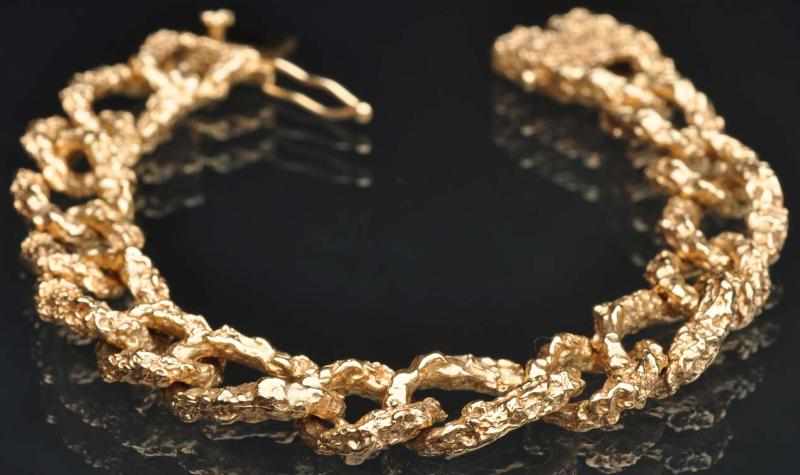 Appraisal: K Y Gold Heavy Link Bracelet Weight grams dwt Condition