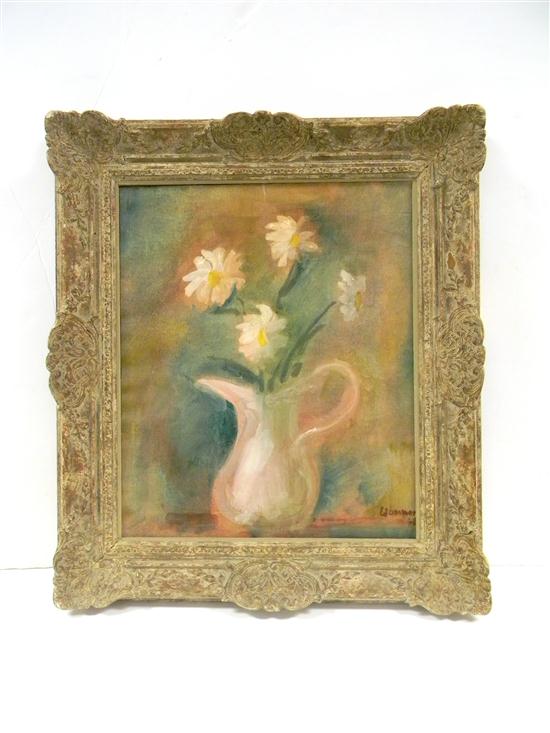 Appraisal: Alexander Liberman American - pitcher with flowers signed LR and