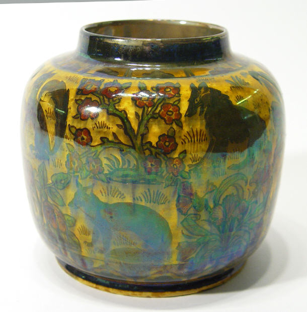 Appraisal: Pilkington Lancastrian Arts Crafts pottery vase decorated with animals and