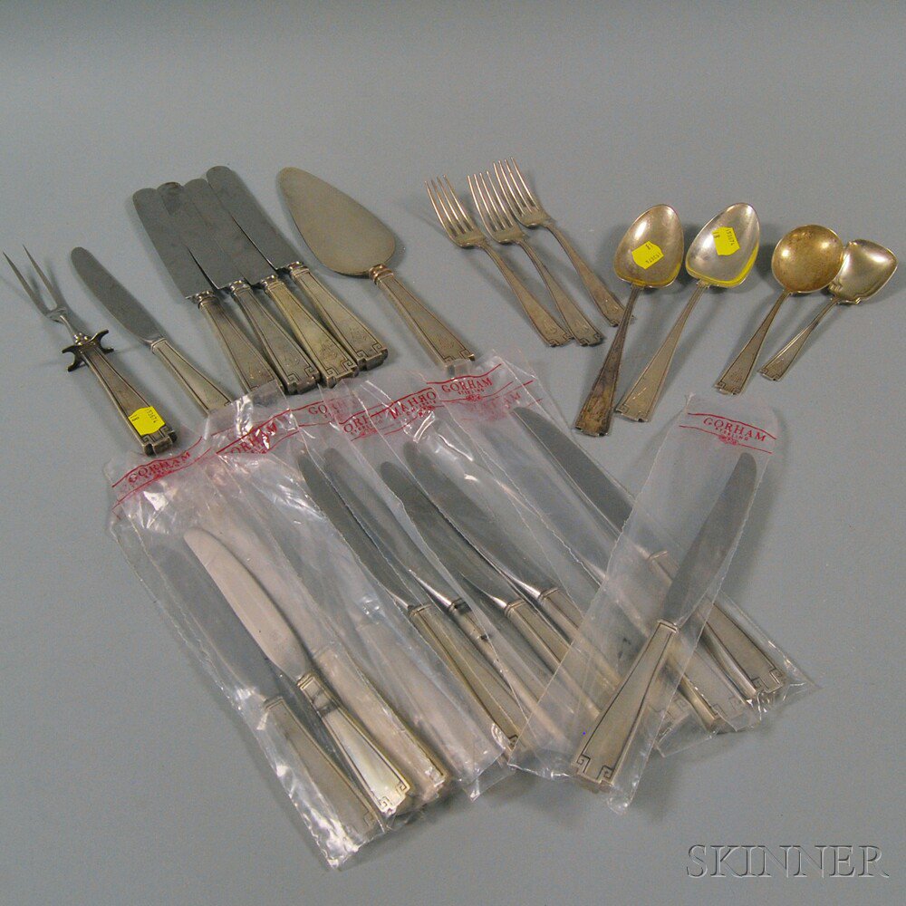 Appraisal: Small Group of Gorham Etruscan Sterling Silver Flatware eight dinner