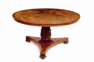 Appraisal: A William IV mahogany breakfast table the circular top above