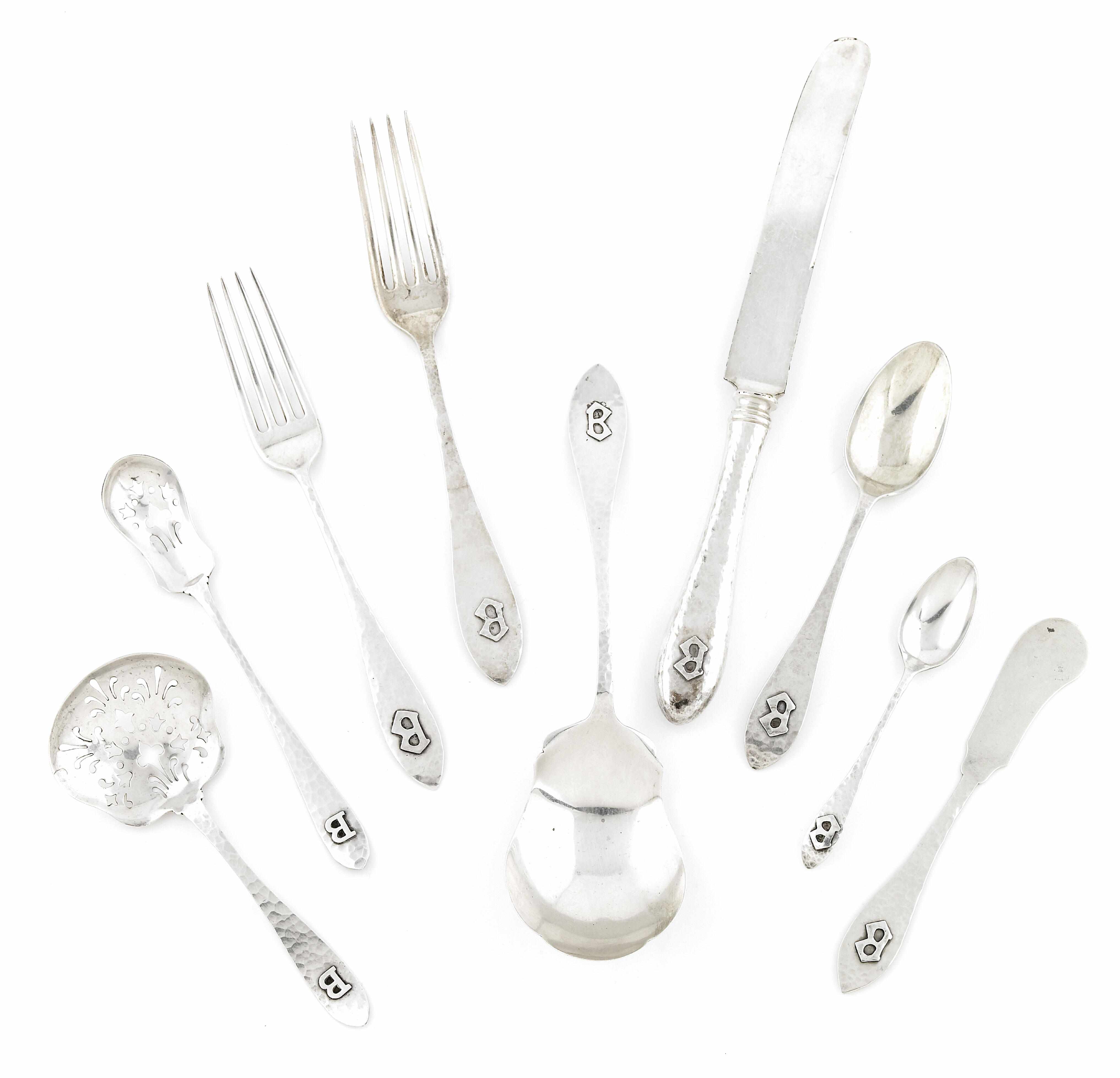 Appraisal: An assembled Rogers Lunt Bowlen sterling silver 'Jefferson' part flatware