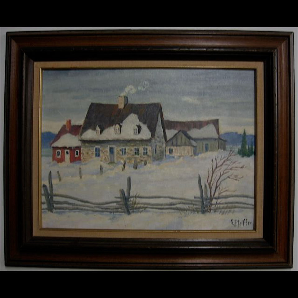 Appraisal: GORDON EDWARD PFEIFFER - CANADIAN WINTER SCENE OIL ON CANVAS