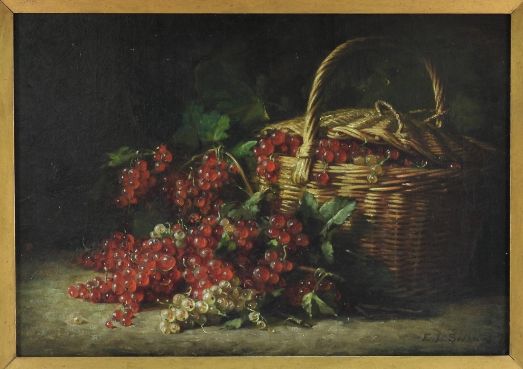 Appraisal: EMMA LEVINIA SWAN CURRANTS STILL LIFE PAINTING Rhode Island Germany