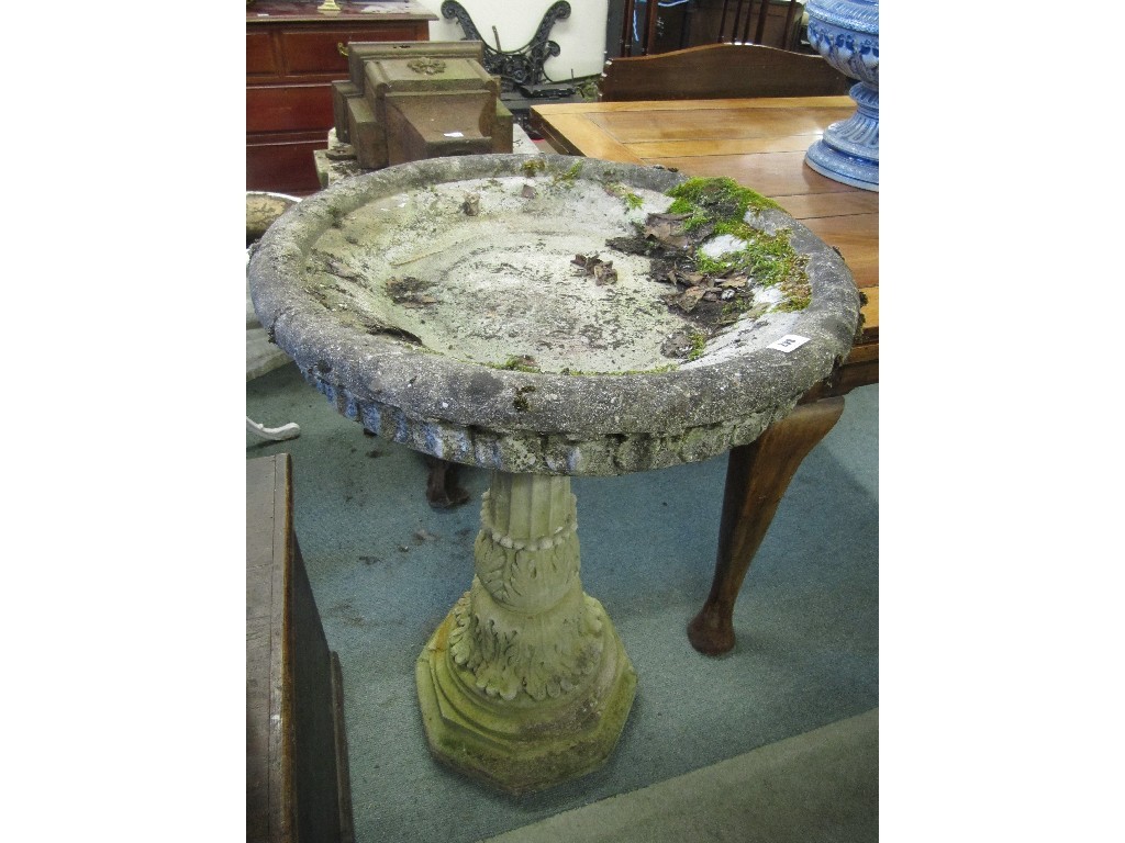 Appraisal: Garden stoneware bird bath