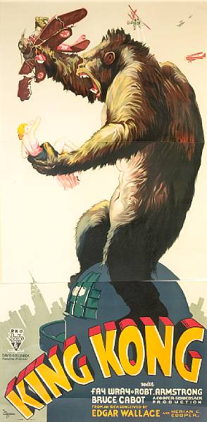 Appraisal: A reproduction three-sheet poster from the film King Kong s