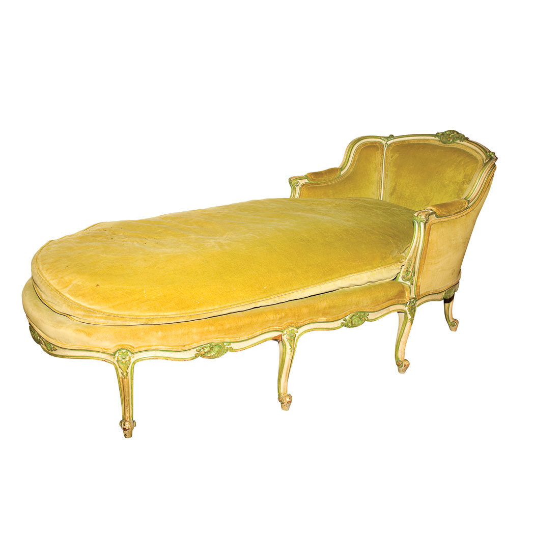 Appraisal: Louis XV Style Painted Chaise Longue