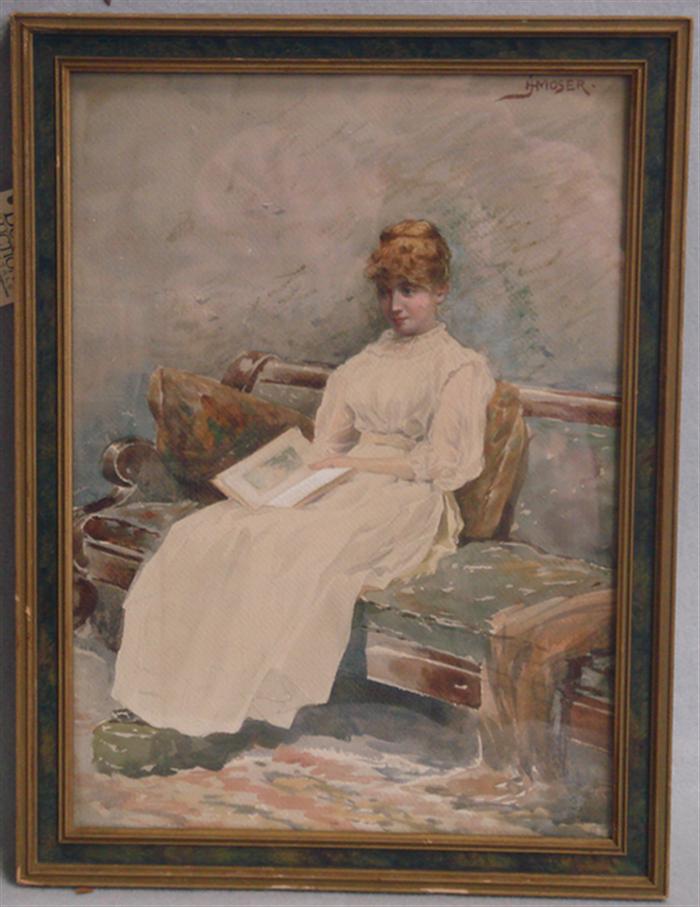 Appraisal: James Henry Moser American - x w c Seated Lady