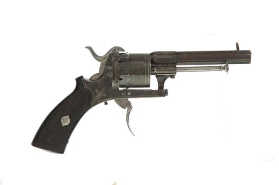 Appraisal: PINFIRE REVOLVER European mid th century about caliber six-shot cylinder