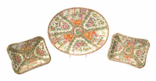 Appraisal: An assortment of Chinese Canton enamel porcelain tableware comprising an