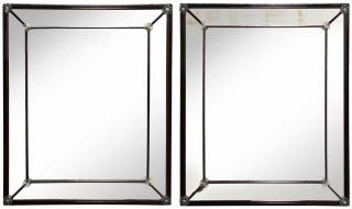 Appraisal: Pair Venetian Art Deco Style Mirror Framed Mirrors th century