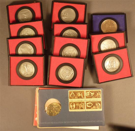 Appraisal: Lot of U S Mint America's First medals in pewter