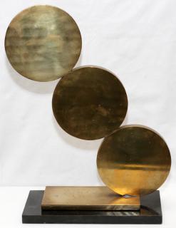 Appraisal: M K MODERN PATINATED BRONZE SCULPTURE M K MODERN PATINATED