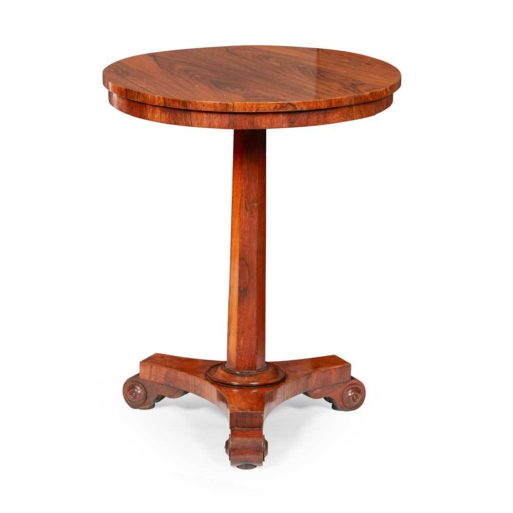 Appraisal: Y LATE REGENCY ROSEWOOD PEDESTAL TABLE EARLY TH CENTURY the