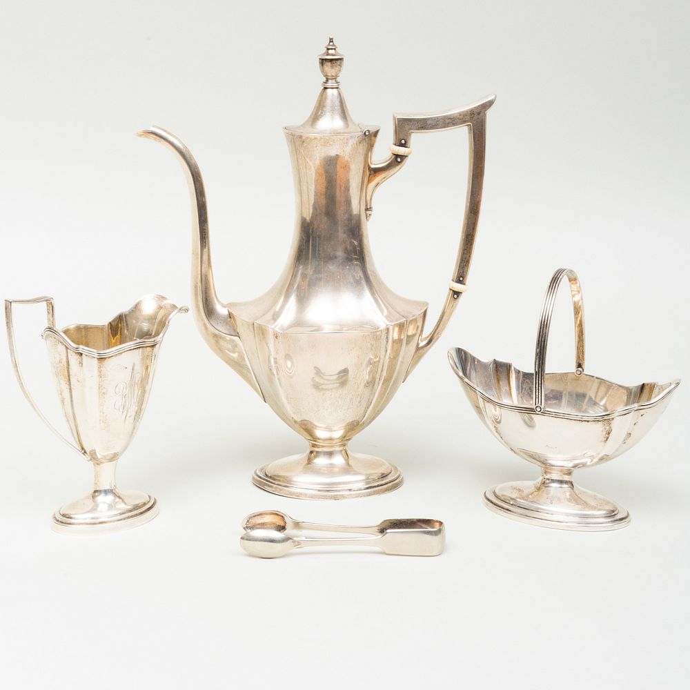 Appraisal: Gorham Silver Three Piece Coffee Service Marked 'Sterling' Comprising A