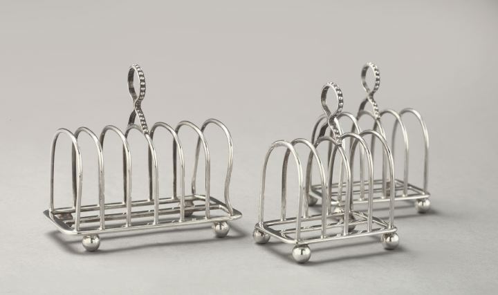 Appraisal: Group of Three Asprey London Sterling Silver Toast Racks consisting