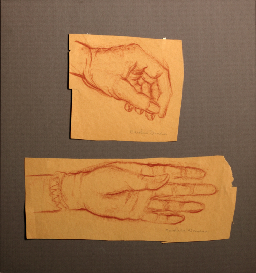 Appraisal: Caroline Durieux American New Orleans - Hand Studies two red