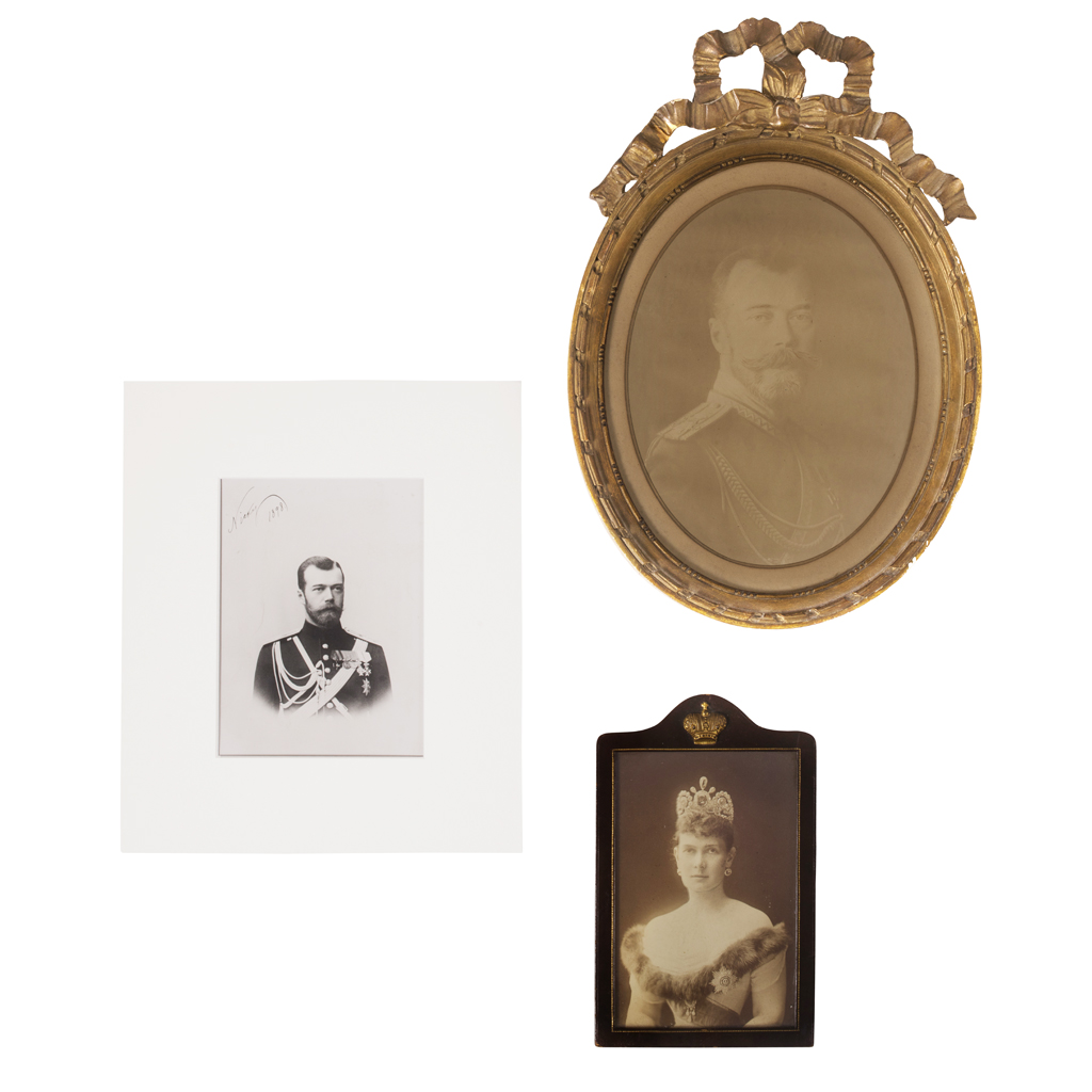 Appraisal: THREE PHOTOGRAPHS OF TSAR NICHOLAS II AND GRAND DUCHESS MARIA