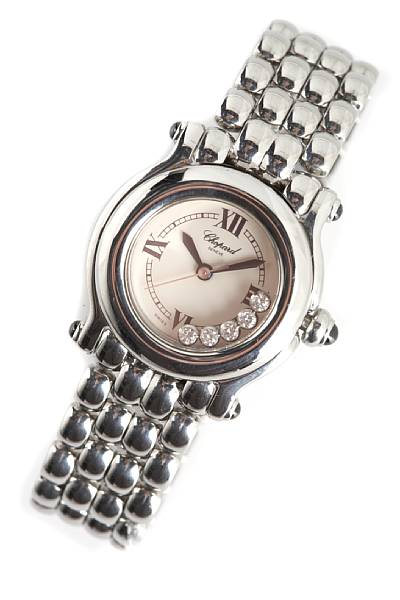 Appraisal: Chopard A ladies stainless steel quartz bracelet watch with 'floating'