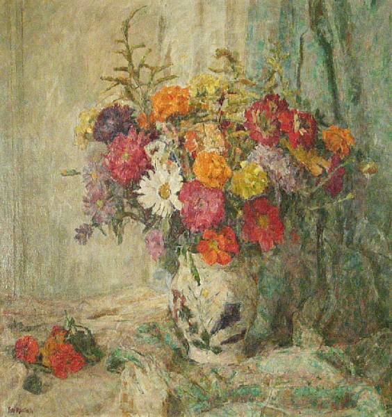 Appraisal: Fritz Ernst Rentsch German - A bouquet of summer flowers