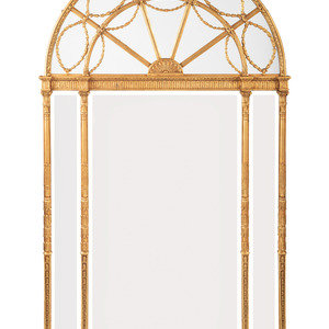 Appraisal: A Neoclassical Style Giltwood Mirror Friedman Brothers th Century Height