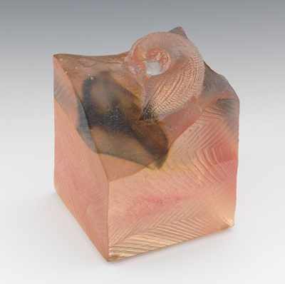 Appraisal: Brent Kee Young American Contemporary Fossil Series glass sculpture Lost