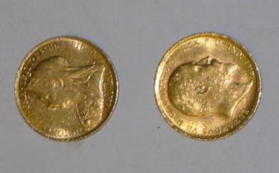 Appraisal: AN EDWARD VII GOLD SOVEREIGN and a Victoria gold sovereign