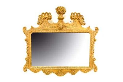 Appraisal: A George II style giltwood wall mirror the rectangular plate