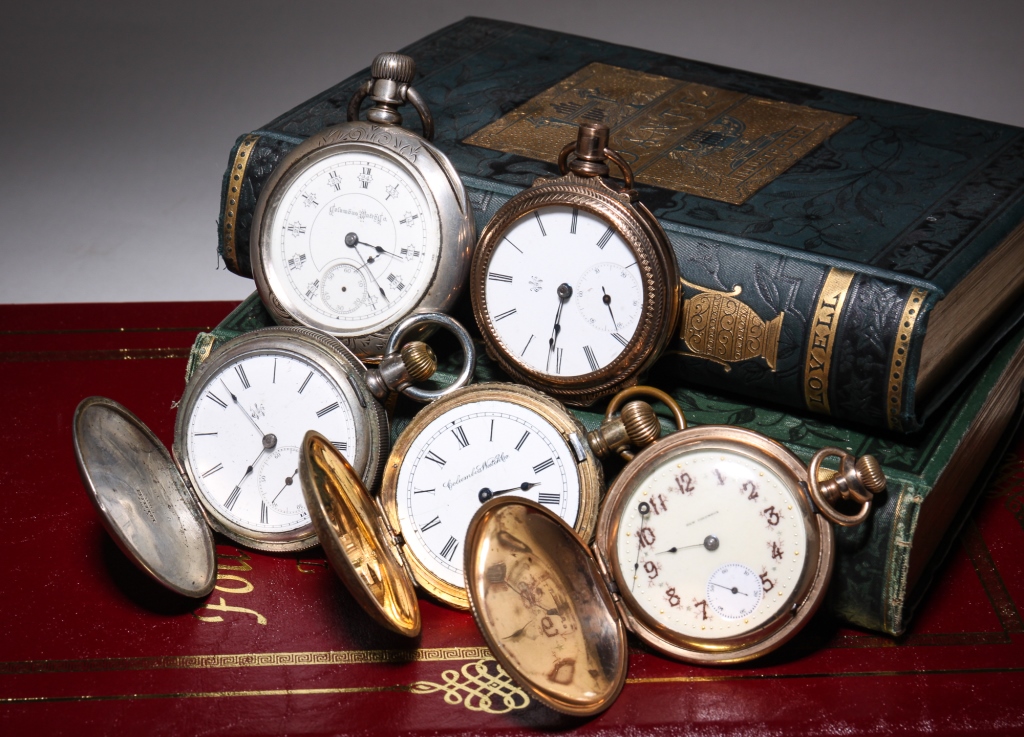 Appraisal: FIVE S POCKET WATCHES - NON RUNNING CONDITION Late th