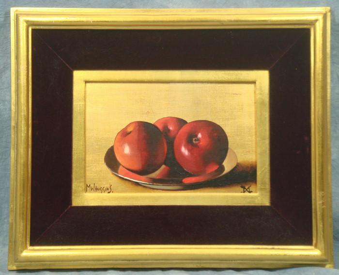 Appraisal: MW Huggins oil on masonite Fruit Still Lifes x gilt