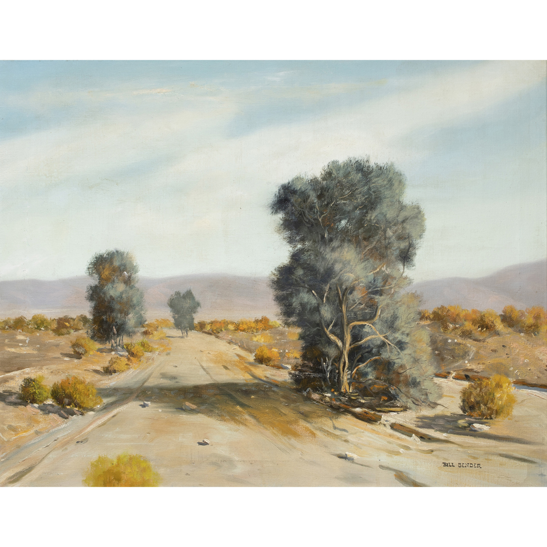 Appraisal: PAINTING BILL BENDER Bill Bender American - Untitled Country Road