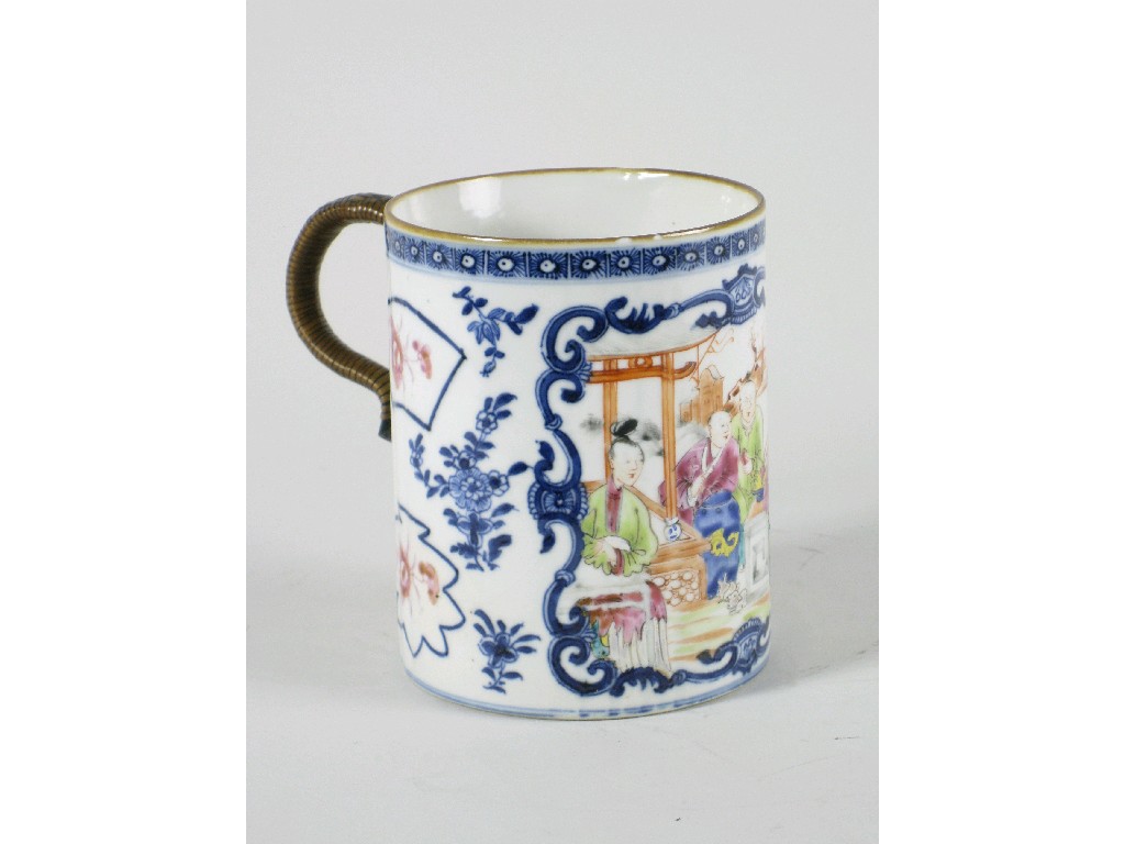 Appraisal: A Chinese Canton fluted Mug painted reserve of figures with