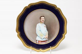 Appraisal: French Limoges Cabinet Plate of Georges Picquart Porcelain hand-painted central