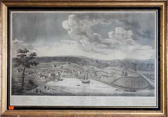 Appraisal: Baltimore View After John Moale ''Baltimore in '' aquatint with