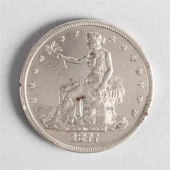 Appraisal: United States Seated Liberty silver trade dollar CC EF- Estimate