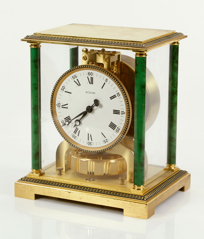 Appraisal: - Le Coutlre Atmos Clock Le coultre cut brass and