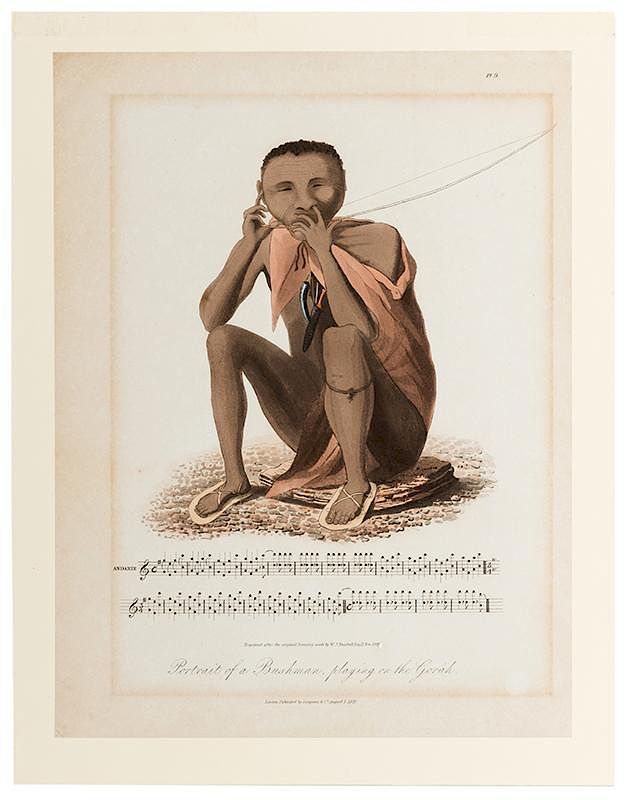 Appraisal: Portrait of a Bushman Playing the Gorah Burchell William -