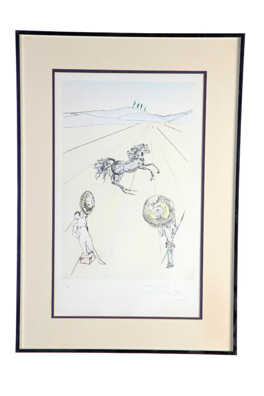 Appraisal: PRINT BY SALVADOR DALI SPANISH - Etching and aquatint on