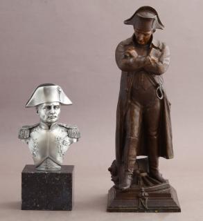 Appraisal: Two French Statues of Napoleon Bonaparte one a pe Two