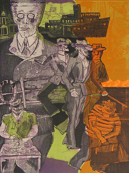 Appraisal: Warrington Colescott Death in Venice The incomplete portfolio comprising color