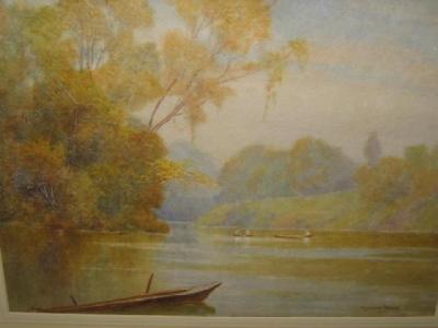 Appraisal: JOHN SPENCE INGALL River Scene with Boats near Ruswarp signed