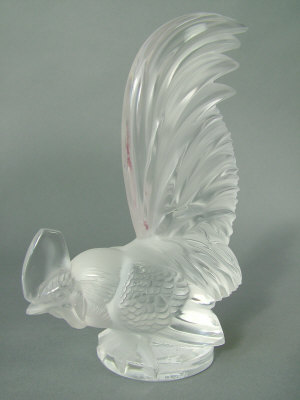 Appraisal: A Lalique 'Coq Nain' no clear and frosted paperweight post