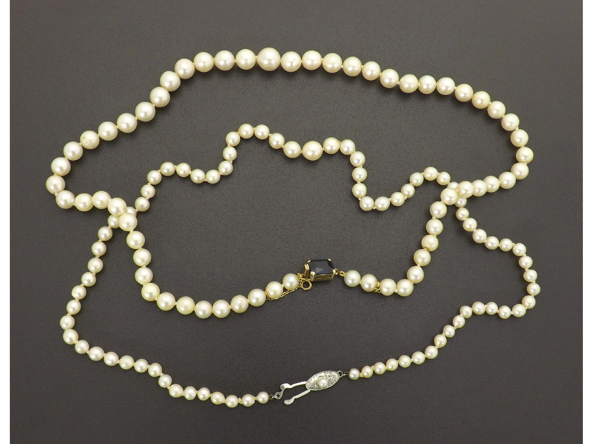 Appraisal: Two cultured pearl necklets