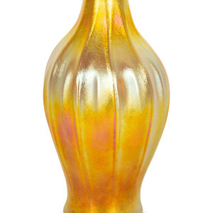 Appraisal: A Tiffany Studios Favrile Glass Vase Early th Century Signed