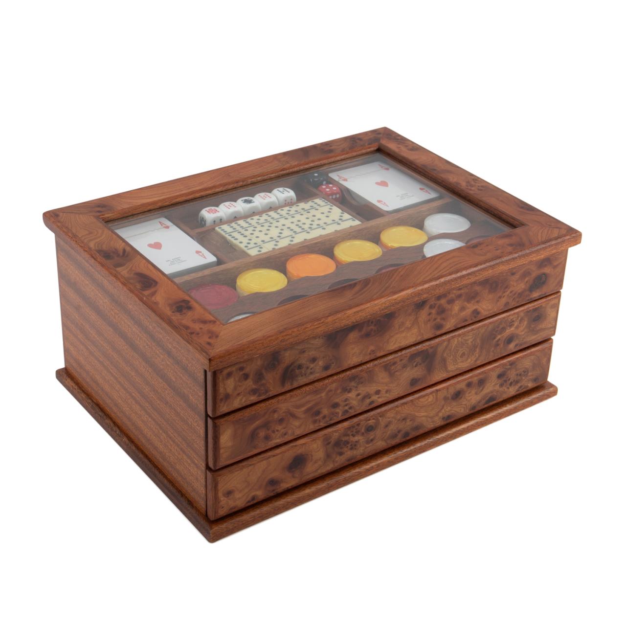 Appraisal: AGRESTI CASINO MULTI-GAME SET Cased Agresti casino multi-game set housed