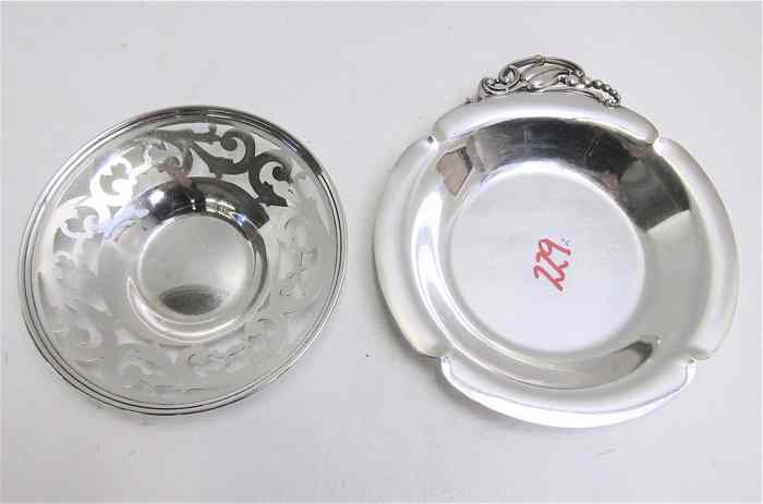 Appraisal: TWO AMERICAN STERLING SILVER HOLLOWWARE Webster Co bowl pattern ''L