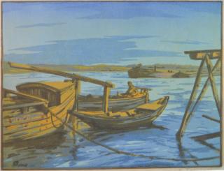 Appraisal: Vadim Dmitri Falileef linocut Vadim Dmitri Falileef Russian - -